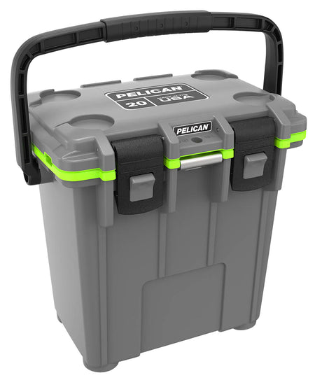 Pelican Elite 20-Quart Cooler Dark Gray/Green Insulated Hard-Sided