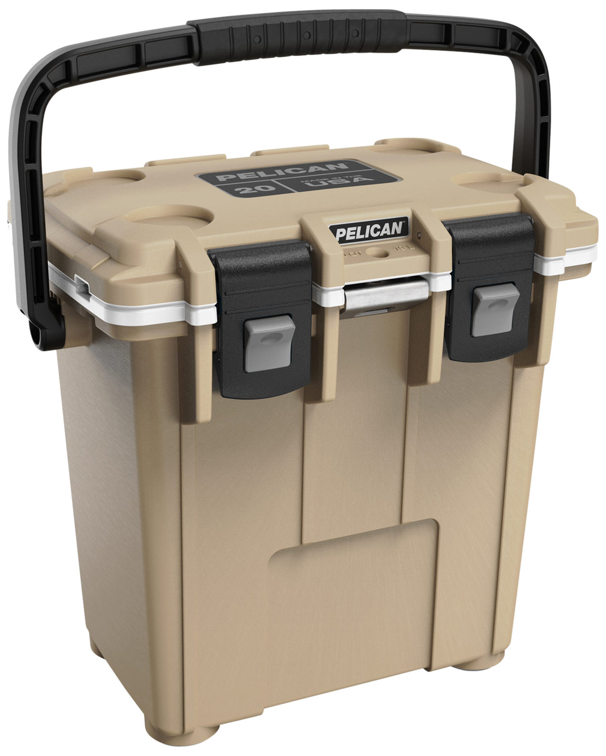 Pelican Elite 20-Quart Cooler Tan/White Insulated Hard-Sided
