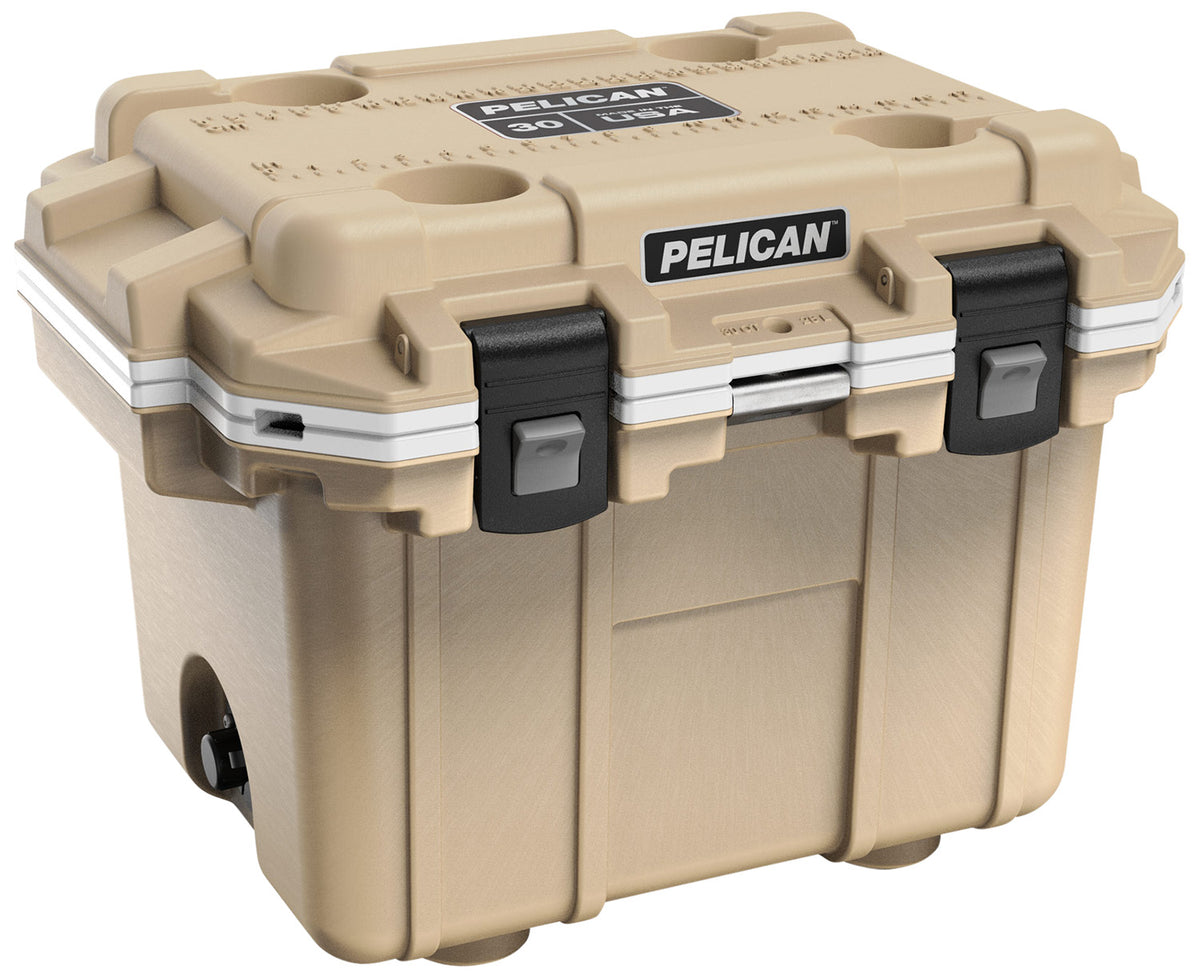 Pelican Elite 30-Quart Cooler TAN/WHT