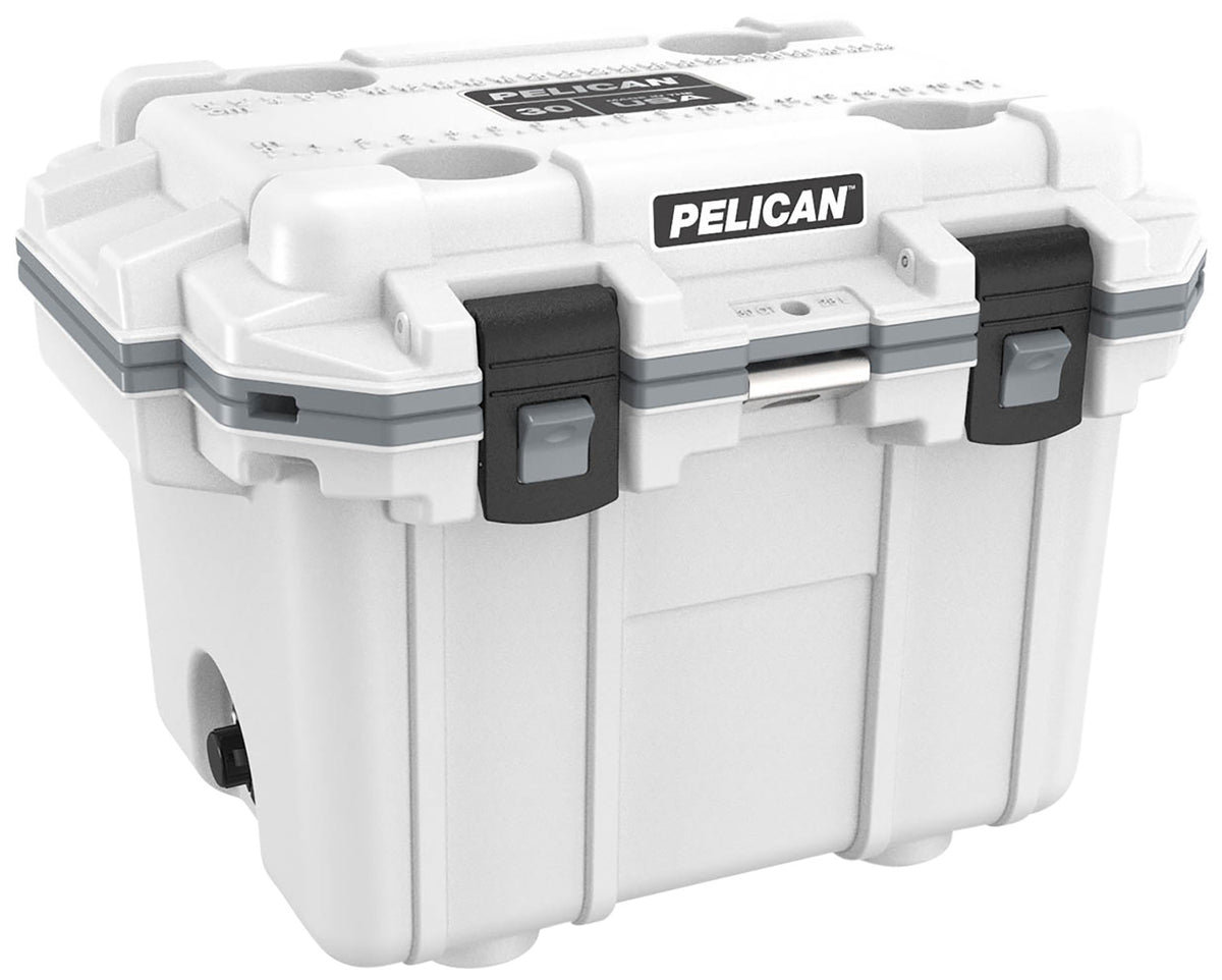 Pelican Elite 30-Quart Cooler WHT/GRY