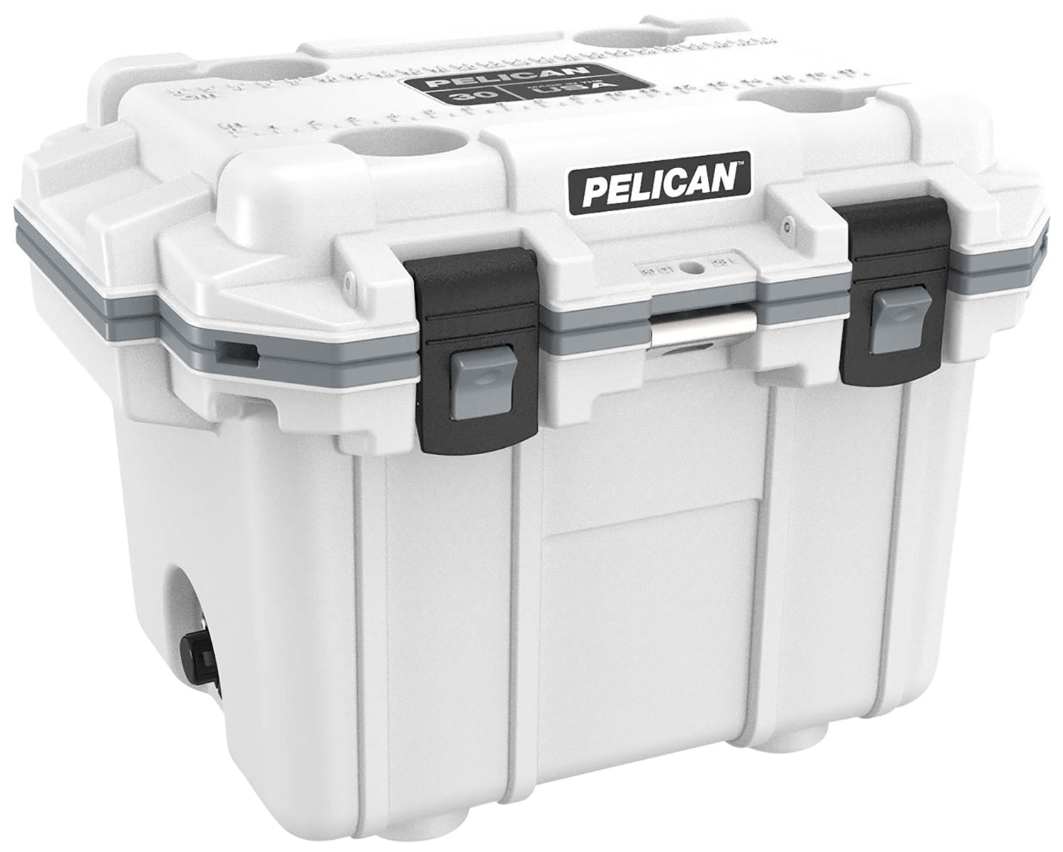 Pelican Elite 30-Quart Cooler WHT/GRY
