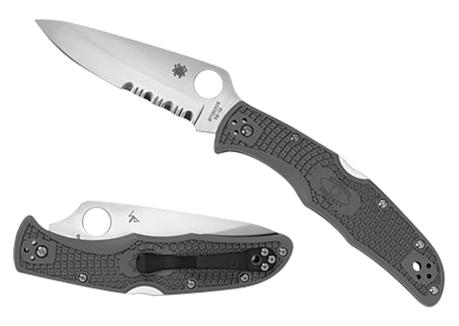 Spyderco C10PSFG Endura 4 Lightweight 3.75" CombinationEdge Satin VG-10 SS Blade Foliage Green FRN Handle with Clip