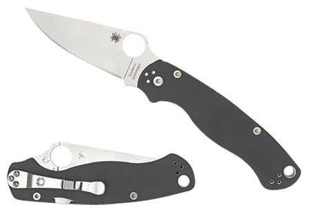Spyderco C81GPDGY2 Para Military 2 3.47" Plain Edge Maxamet Steel Blade Dark Gray G10 Handle Includes Pocket Clip