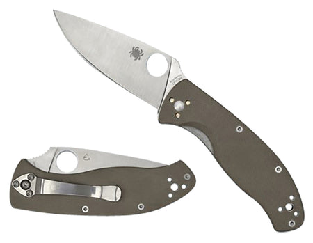 Spyderco C122GBNM4PS Tenacious 3.35" Part Serrated CPM M4 Blade Brown Peel-Ply G10 Handle Includes Pocket Clip