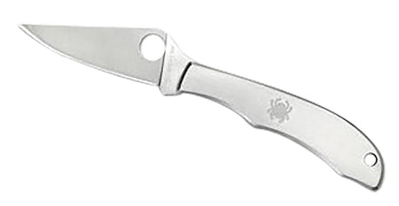 Spyderco Honeybee C137P 1.63" Plain Satin Blade Stainless Steel Handle Keychain Folder