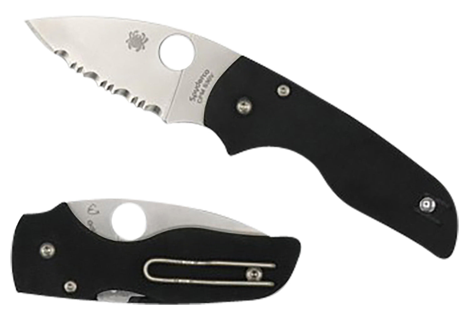 Spyderco Lil' Native C230GP 2.42" Plain Satin S30V Blade Black Textured G10 Handle Wire Clip