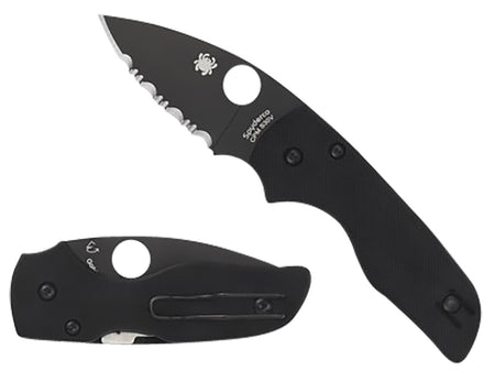 Spyderco Lil' Native C230GPBBK 2.42" Plain Black DLC S30V Blade Black G10 Handle Compression Lock