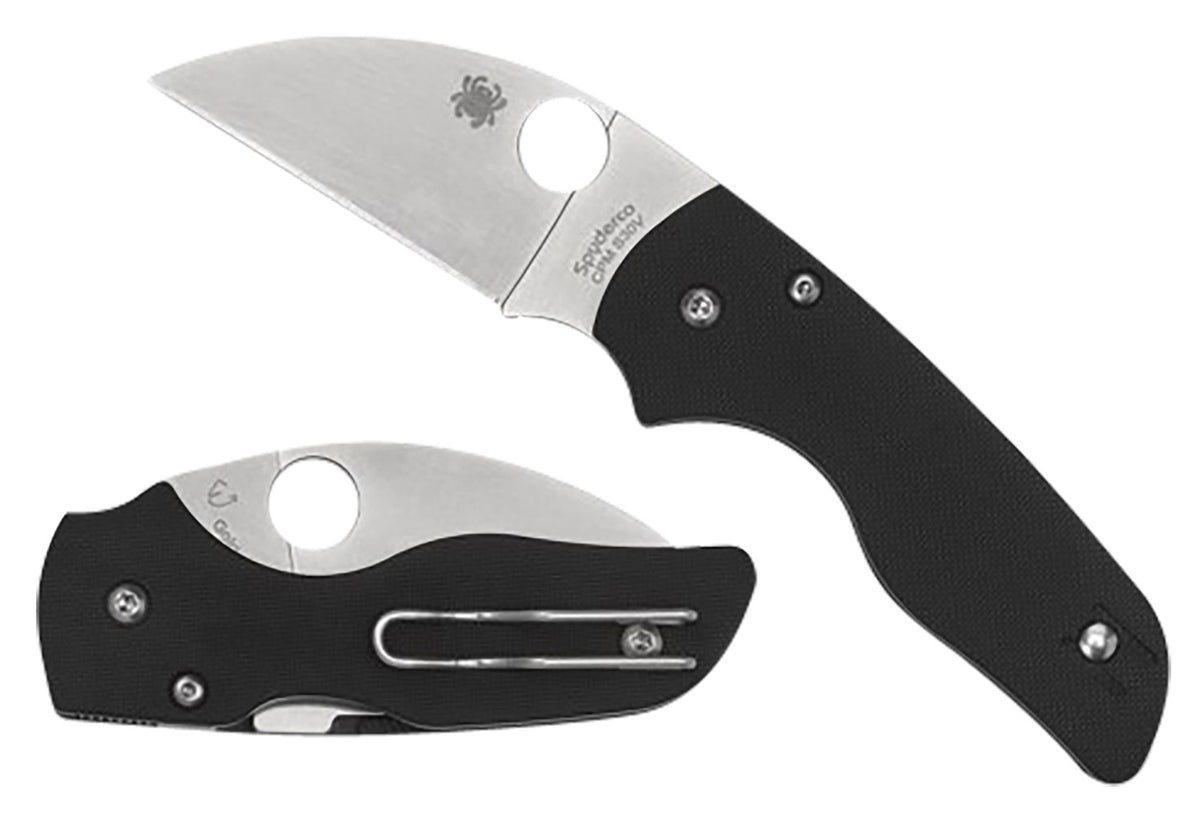 Spyderco Lil' Native C230GPWC 2.44" Wharncliffe Plain S30V Blade Black Textured G10 Handle Compression Lock
