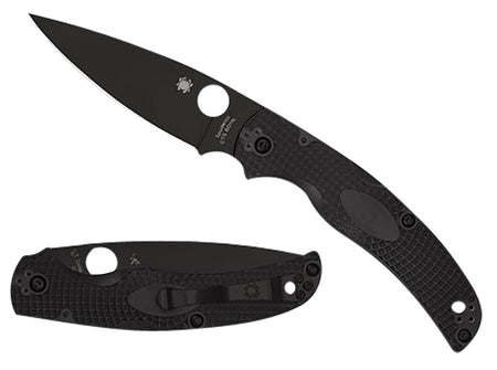 Spyderco Native Chief Lightweight C244PBBK 4.02" Plain Black DLC CTS BD1N Stainless Blade Black FRN Handle