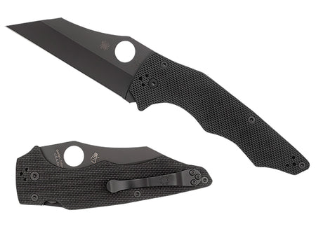 Spyderco YoJumbo C253GPBBK 3.98" Wharncliffe Black DLC S30V Blade Black G10 Handle Compression Lock