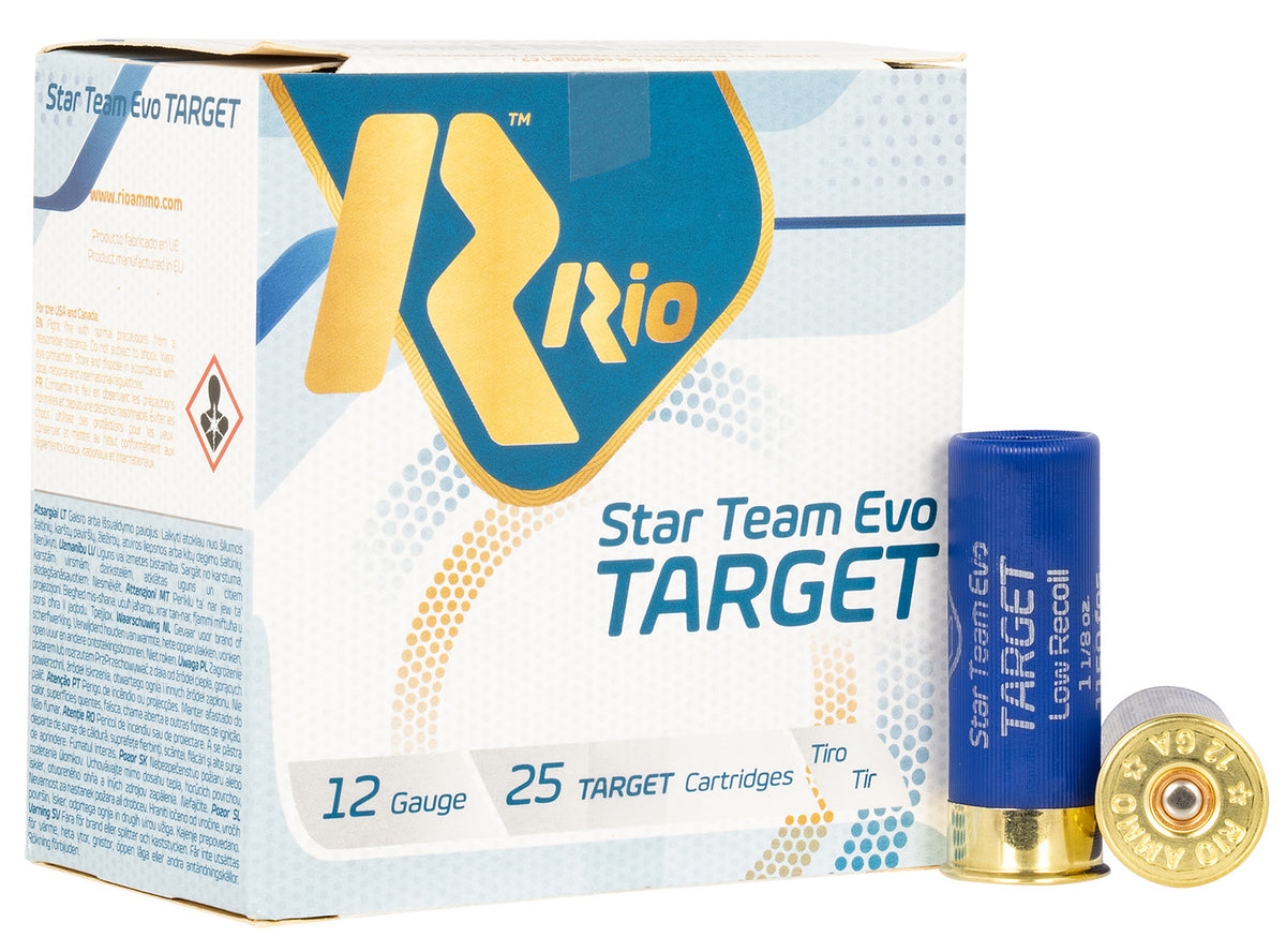 Rio Ammunition 12 Gauge Shotgun Ammo Team Target 2.75 in 1-1/8 oz #7.5