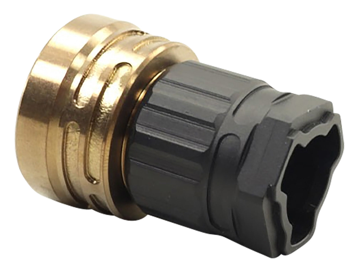 Q LLC ACCE9MOUNTTRILUGBLACK Black Tri-Lug Three-Way Adapter for Erect9r 9mm Silencer HK Barrels