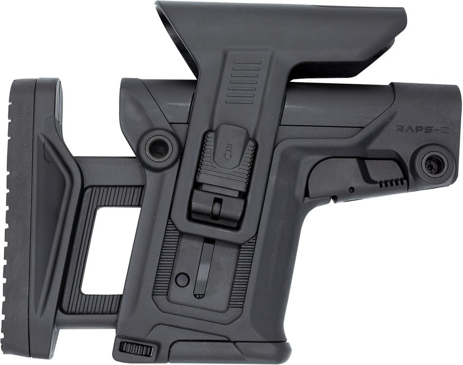 FAB Defense FXRAPSCB Black Polymer RAPS Collapsible Stock w/ Integrated Cheek-Rest & Ambidextrous 1Latch
