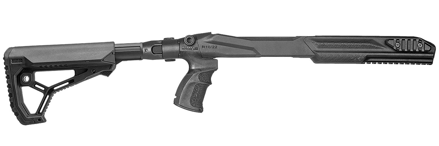 FAB Defense FXM4R1022B Black Tactical Chassis Conversion Kit for Ruger 10/22 w/ Folding Stock & Accessory Rails