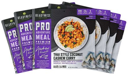 RW05193 Wise Foods Outdoor Thai Coconut Cashew Curry 2 Servings Per Pouch Case of 6