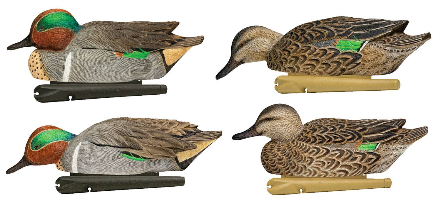 Avian X AVXAVX8081 Topflight Floating Green-Winged Teal Duck Decoys 6-Pack