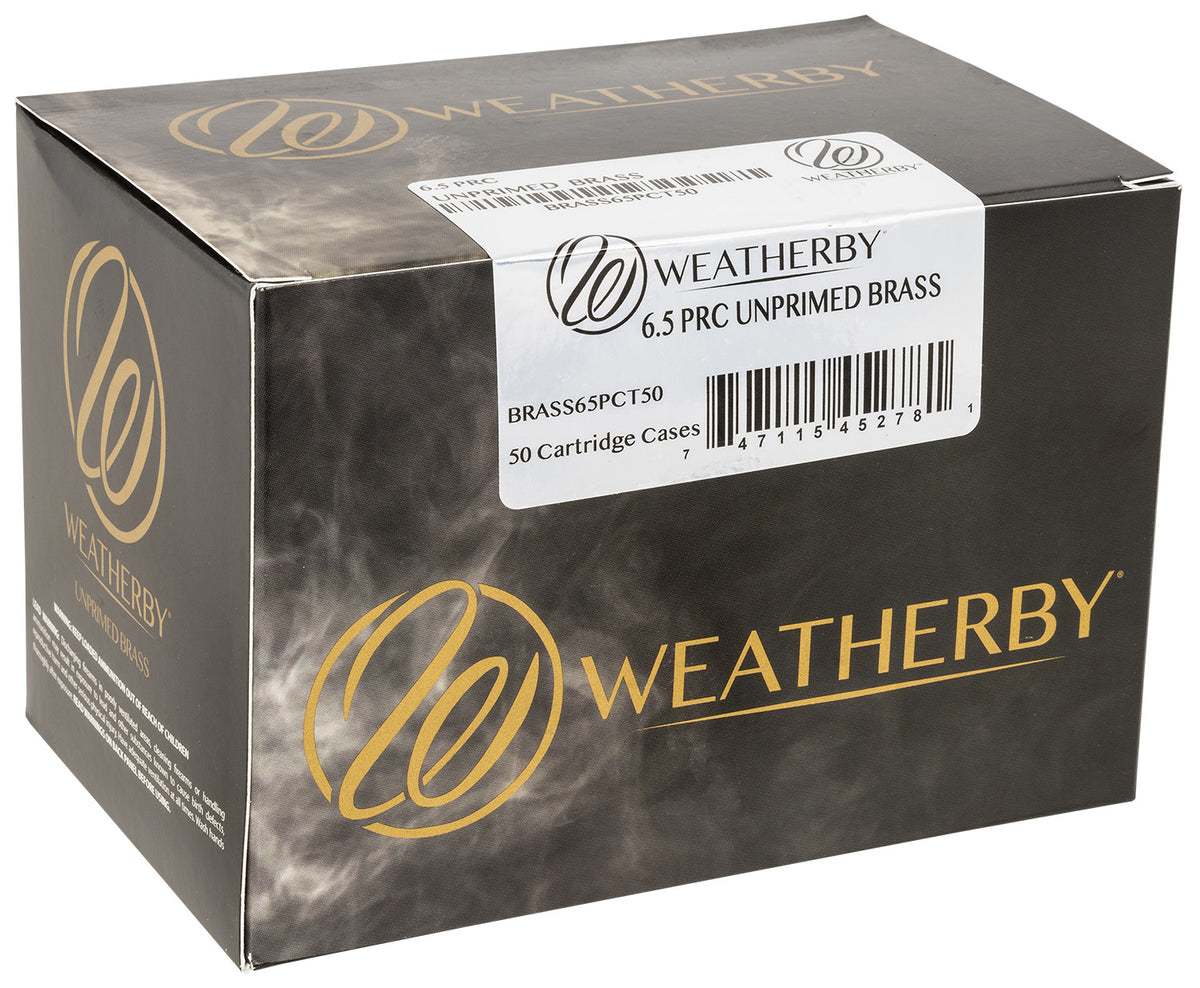 Weatherby 6.5 PRC Unprimed Rifle Brass Reloading Cases 50/Box