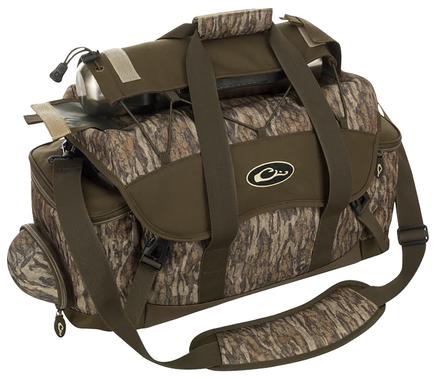 Drake Waterfowl DA2030006 Extra Large 20-Pocket Blind Bag with Thermos Sleeve and Adjustable Strap