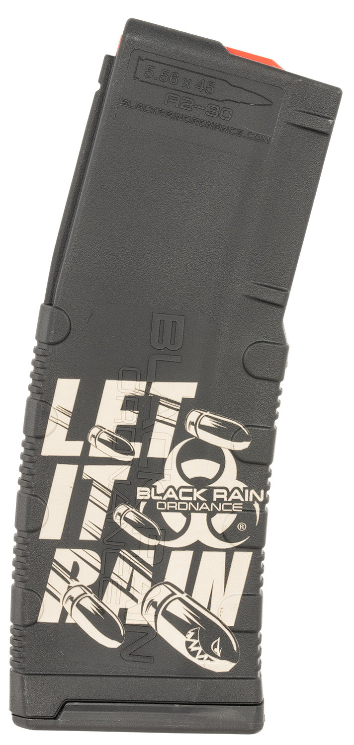 Black Rain Ordnance 30 Round 223 Rem/5.56 NATO AR-15 Platform Let It Rain Bullet Engraving Polymer Magazine