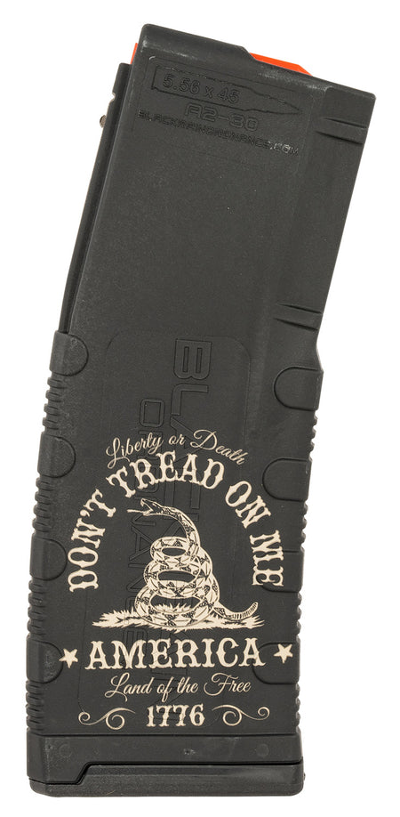 Black Rain Ordnance 30 Round 223 Rem/5.56 NATO AR-15 Platform Don't Tread On Me Engraving Polymer Magazine
