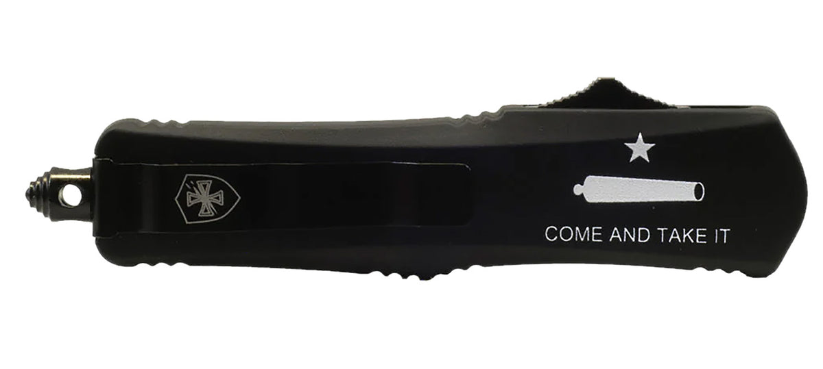 Templar LCATII531 Gen II Come And Take It OTF Tanto Part Serrated 440C SS Blade, Cannon Design Aluminum Handle, Glass Breaker