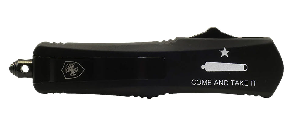 Templar LCATII531 Gen II Come And Take It OTF Tanto Part Serrated 440C SS Blade, Cannon Design Aluminum Handle, Glass Breaker