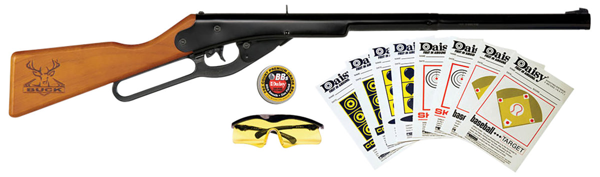 Daisy Buck Model Youth Air Gun Kit .177 Cal 400-Shot Lever Action Hardwood Stock