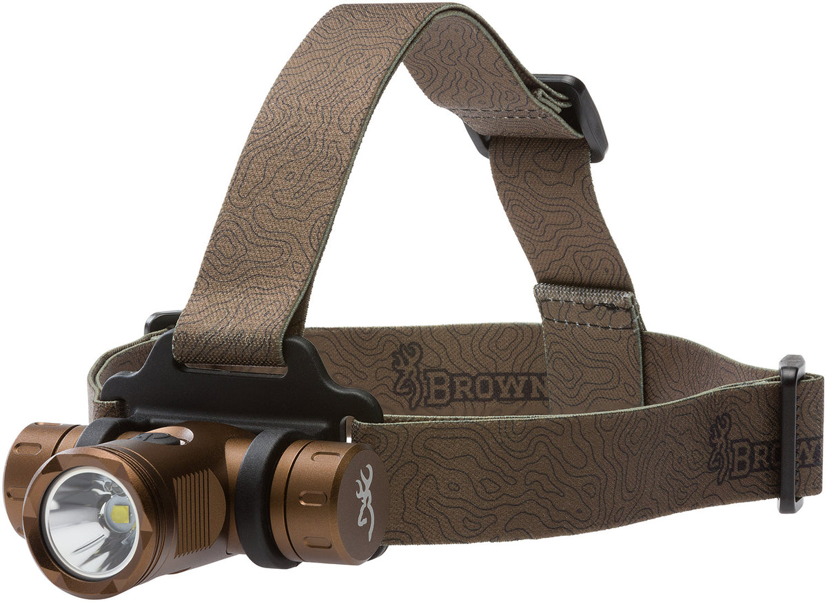 Browning 3713345 Blackout Elite Aluminum Headlamp 4/860 Lumens White/Green LED Bronze Anodized