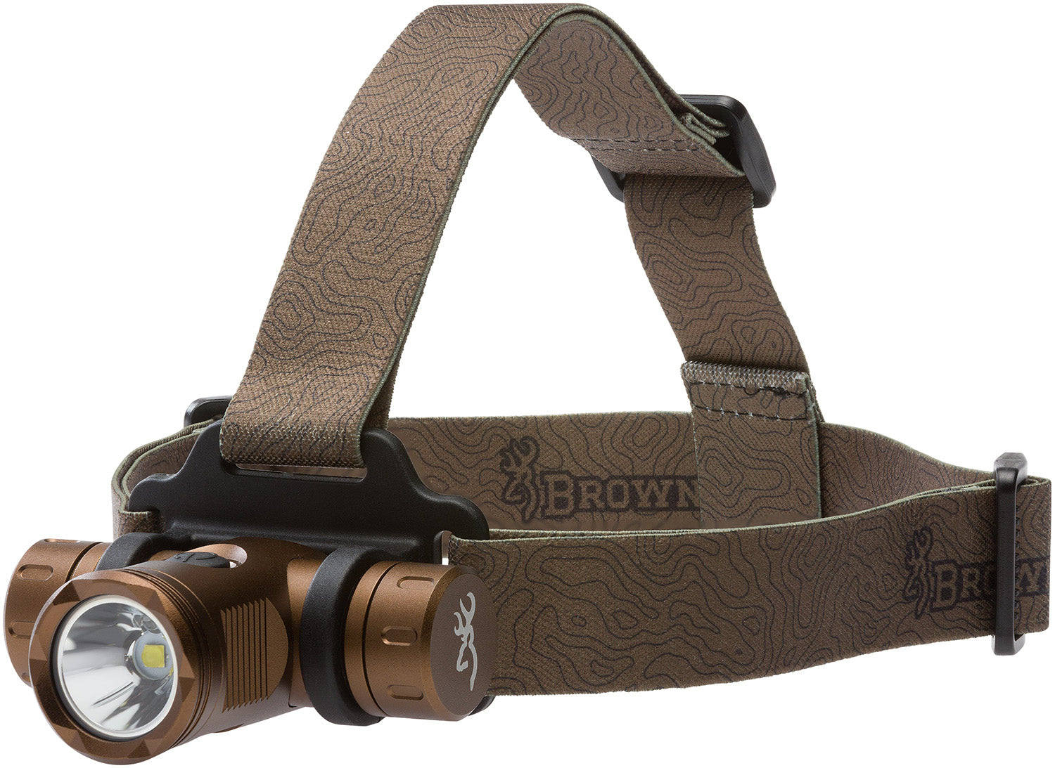 Browning 3713345 Blackout Elite Aluminum Headlamp 4/860 Lumens White/Green LED Bronze Anodized