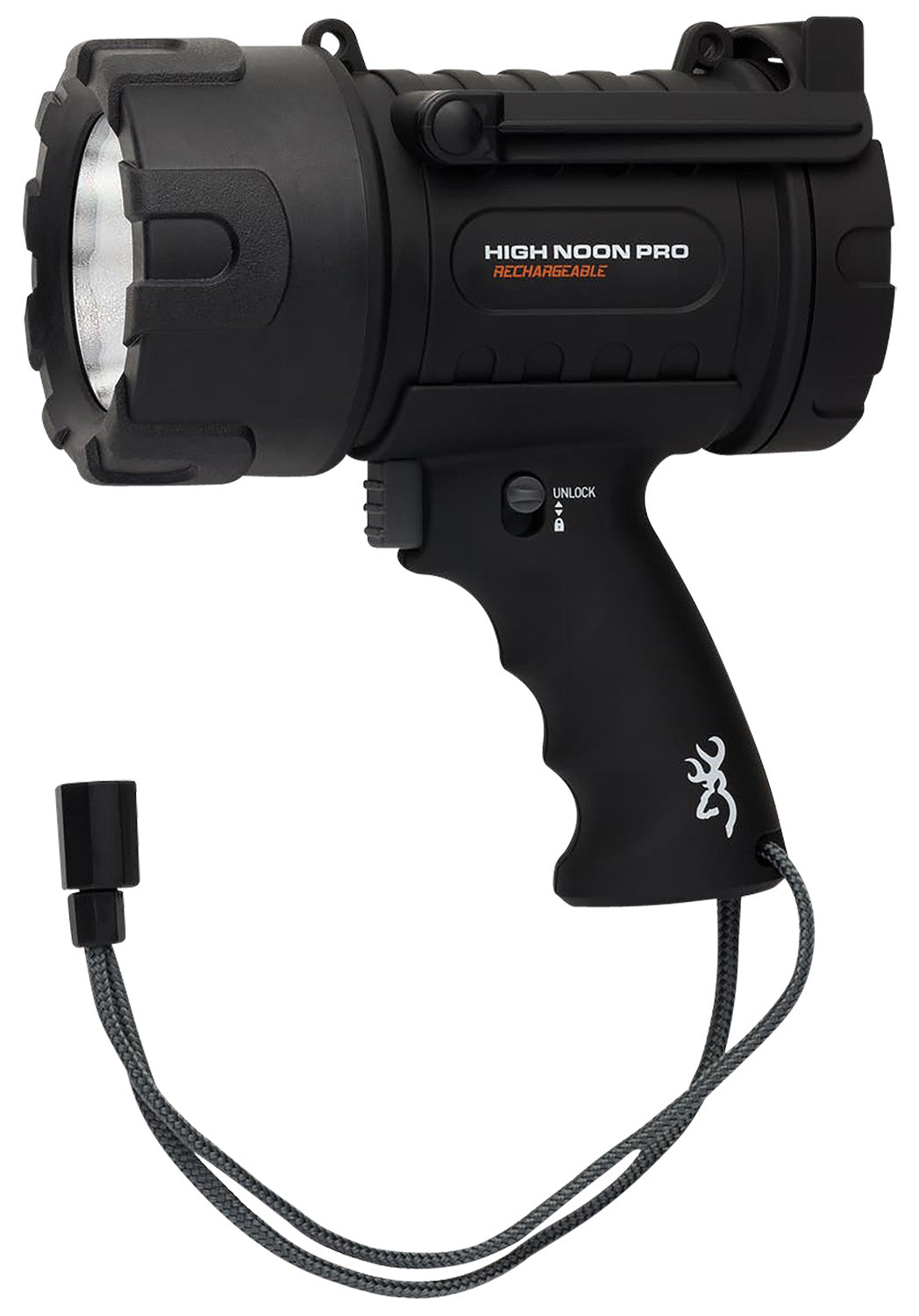 Browning 3717775 High Noon Pro USB Black Multi-Mode Spotlight 110-1400 Lumens White LED