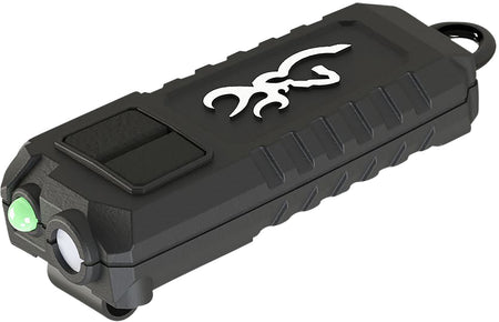 Browning 3715015 Trailmate Black 7/360 Lumen Keychain Flashlight White & Green LED