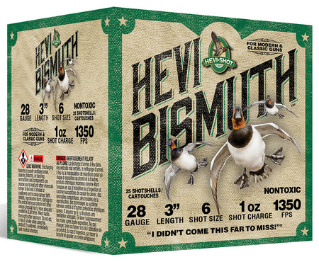 HEVI-Shot 28 Gauge Shotgun Ammo Hevi-Bismuth 3 in 1 oz #6