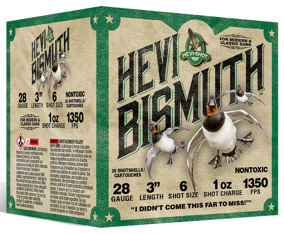 HEVI-Shot 28 Gauge Shotgun Ammo Hevi-Bismuth 3 in 1 oz #6