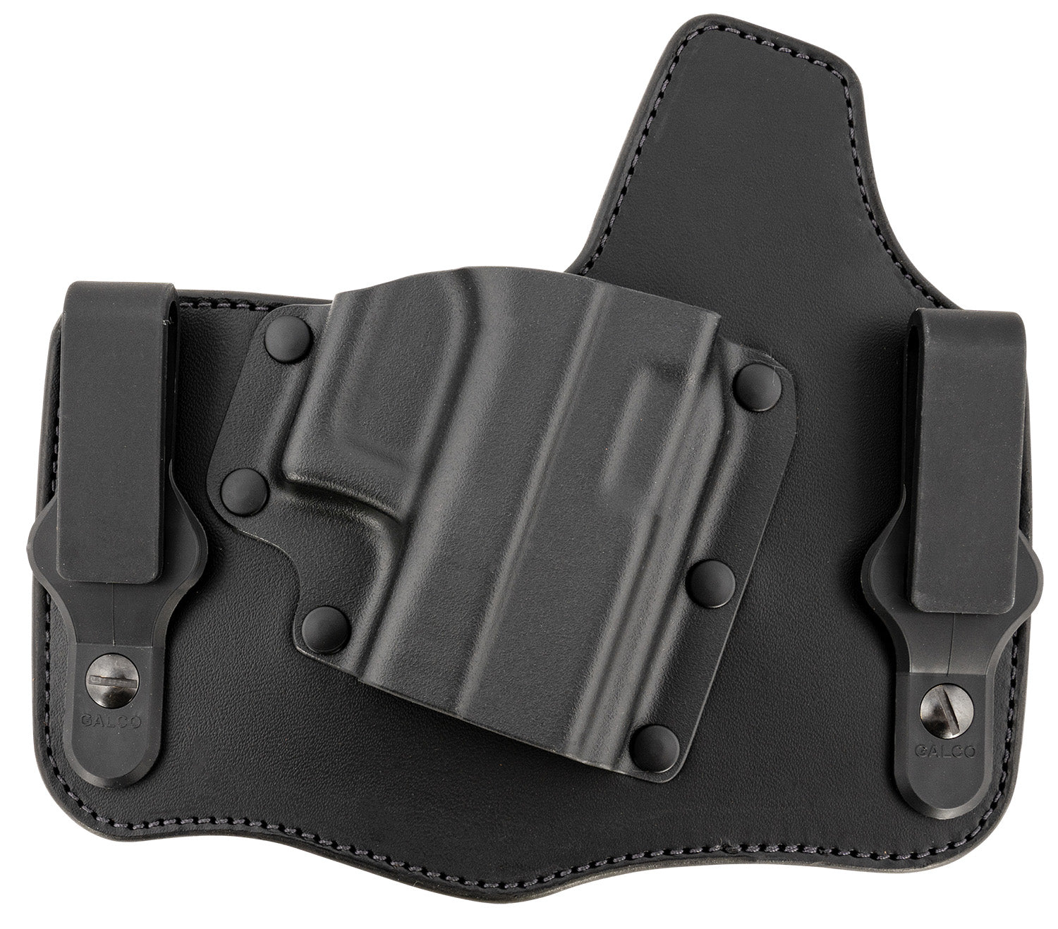 Galco KT800RB KingTuk Deluxe IWB Black Kydex/Leather Tuckable Holster Fits Glock 43 Right Hand