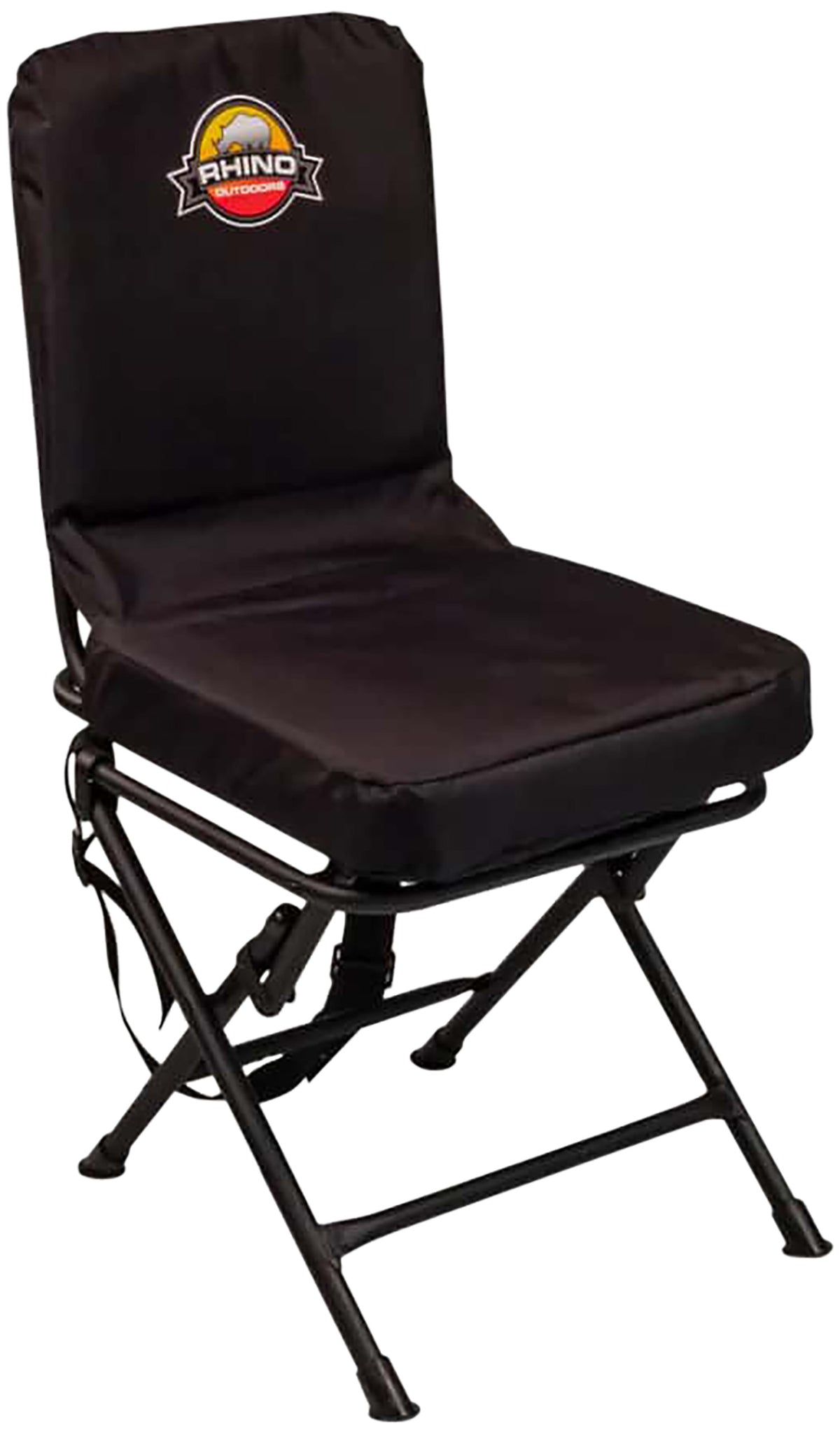 Rhino Blinds RC2281 Black 600D Polyester Padded Hunting Chair with 360 Degree Swivel