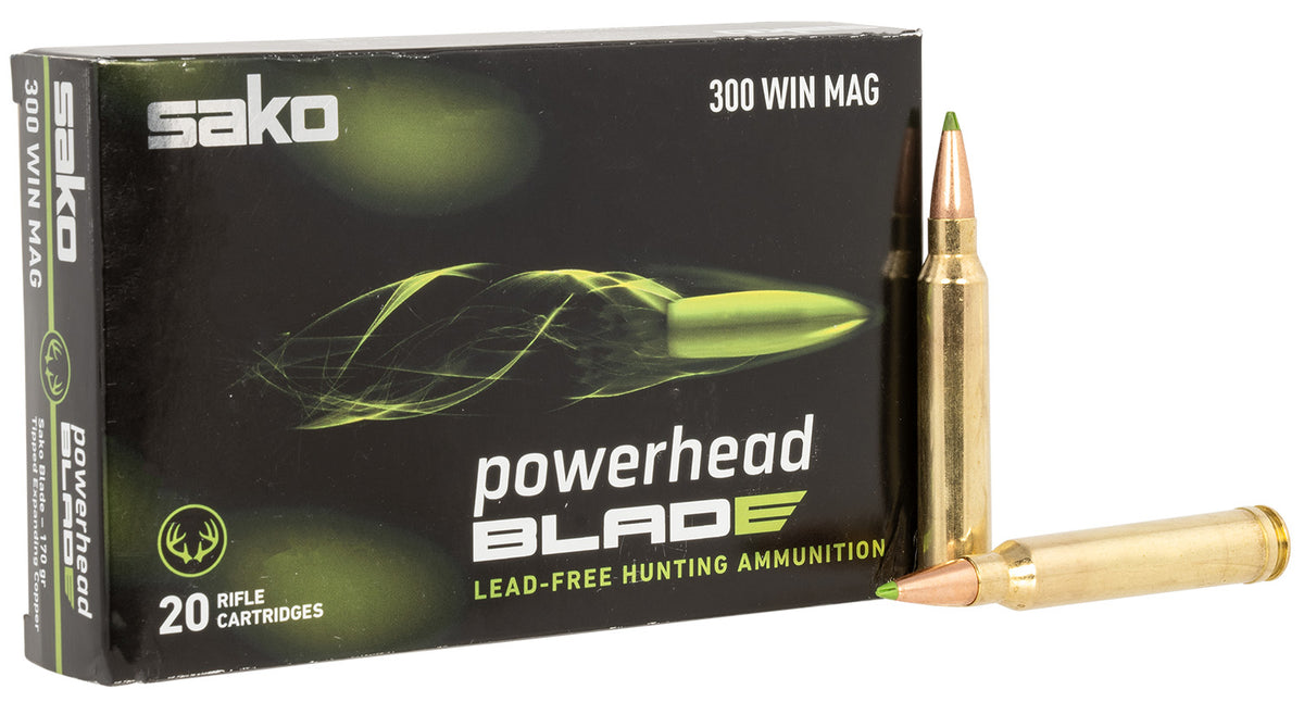 Sako .300 Winchester Mag PowerHead Blade 170 grain Tipped Expanding Copper ammunition
