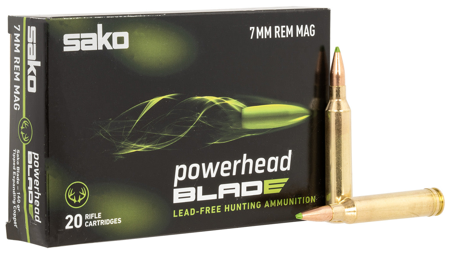 Sako PowerHead Blade Tipped Expanding Copper 140 Grain 7mm Remington Mag  082442959498