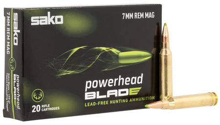 Sako PowerHead Blade Tipped Expanding Copper 140 Grain 7mm Remington Mag  082442959498