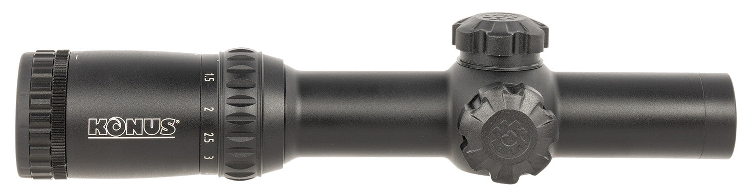 Konus KonusPro M-30 1-6x24mm Riflescope Dual Illuminated Engraved Circle Dot Reticle Matte Black