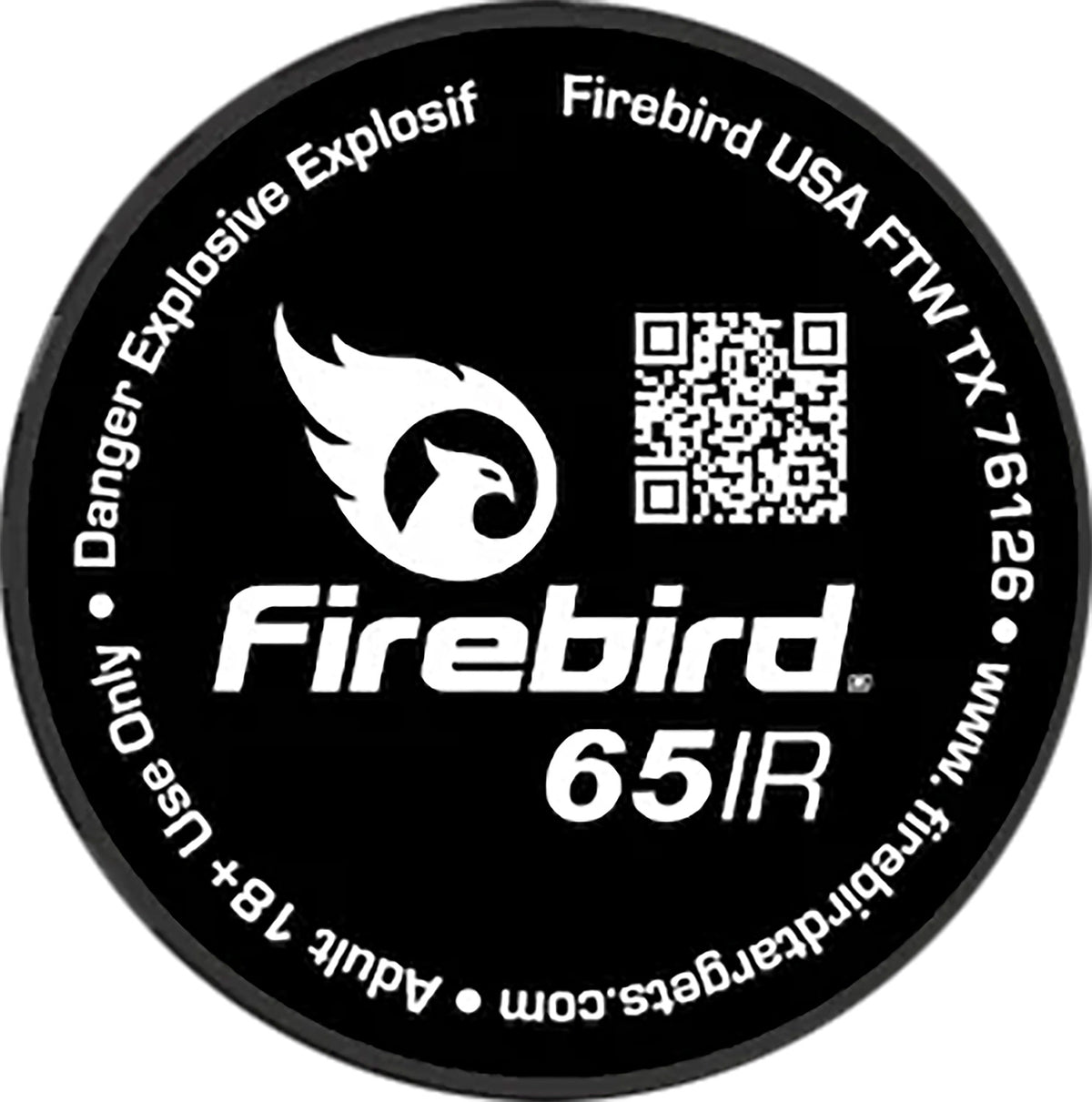 Firebird USA 65IR 65mm White Smoke Biodegradable Detonating Reactive Shooting Target 10 Pack