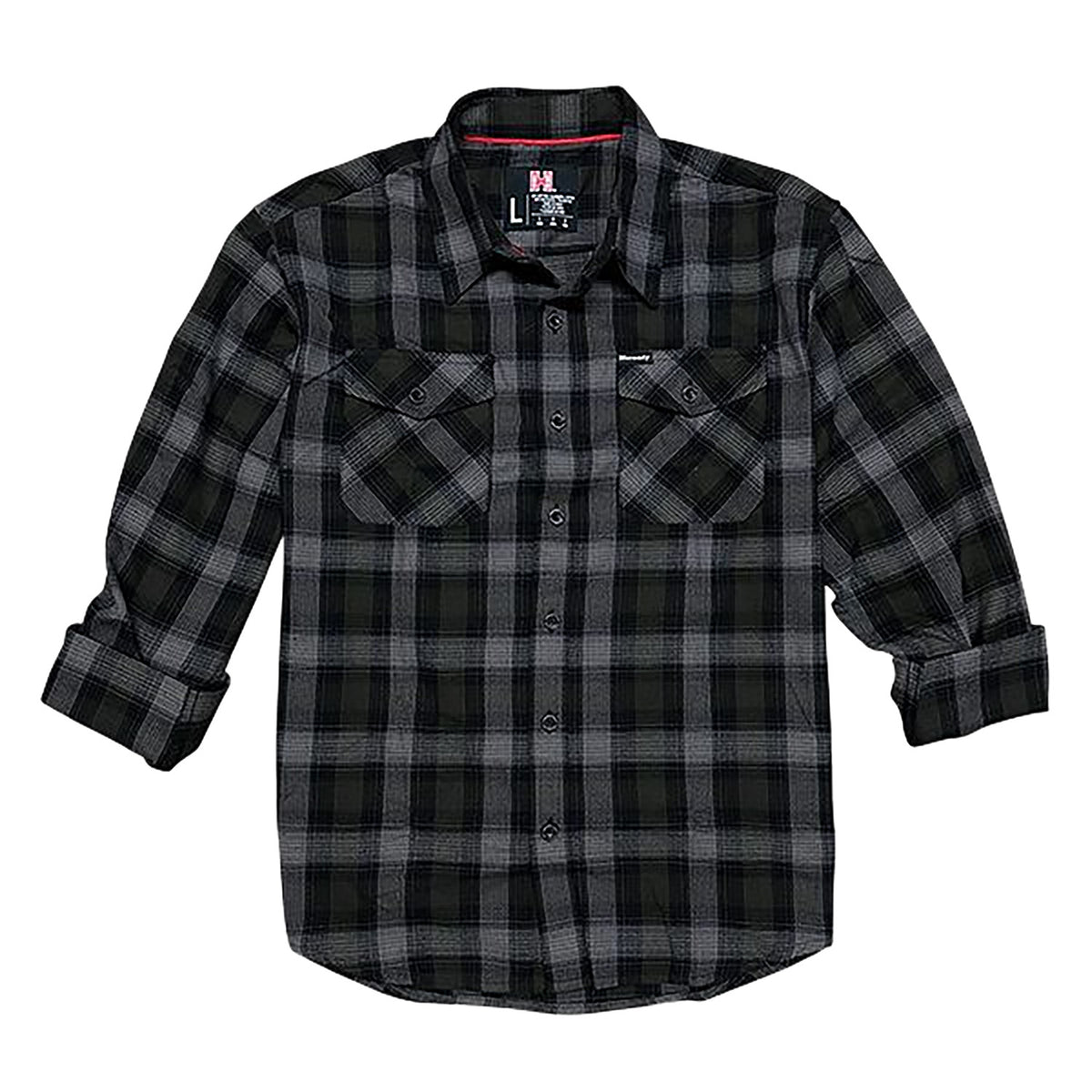 Hornady Flannel Button Up Shirt Olive/Black/Gray XL Cotton Polyester Blend