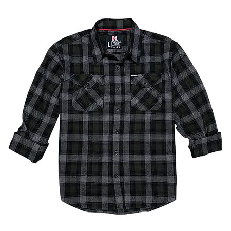 Hornady Flannel Button Up Shirt Olive/Black/Gray XL Cotton Polyester Blend