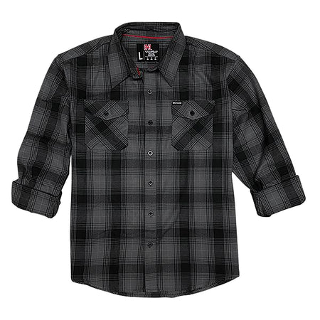 Hornady Flannel Button Up Shirt Gray/Black XL Cotton Polyester Blend