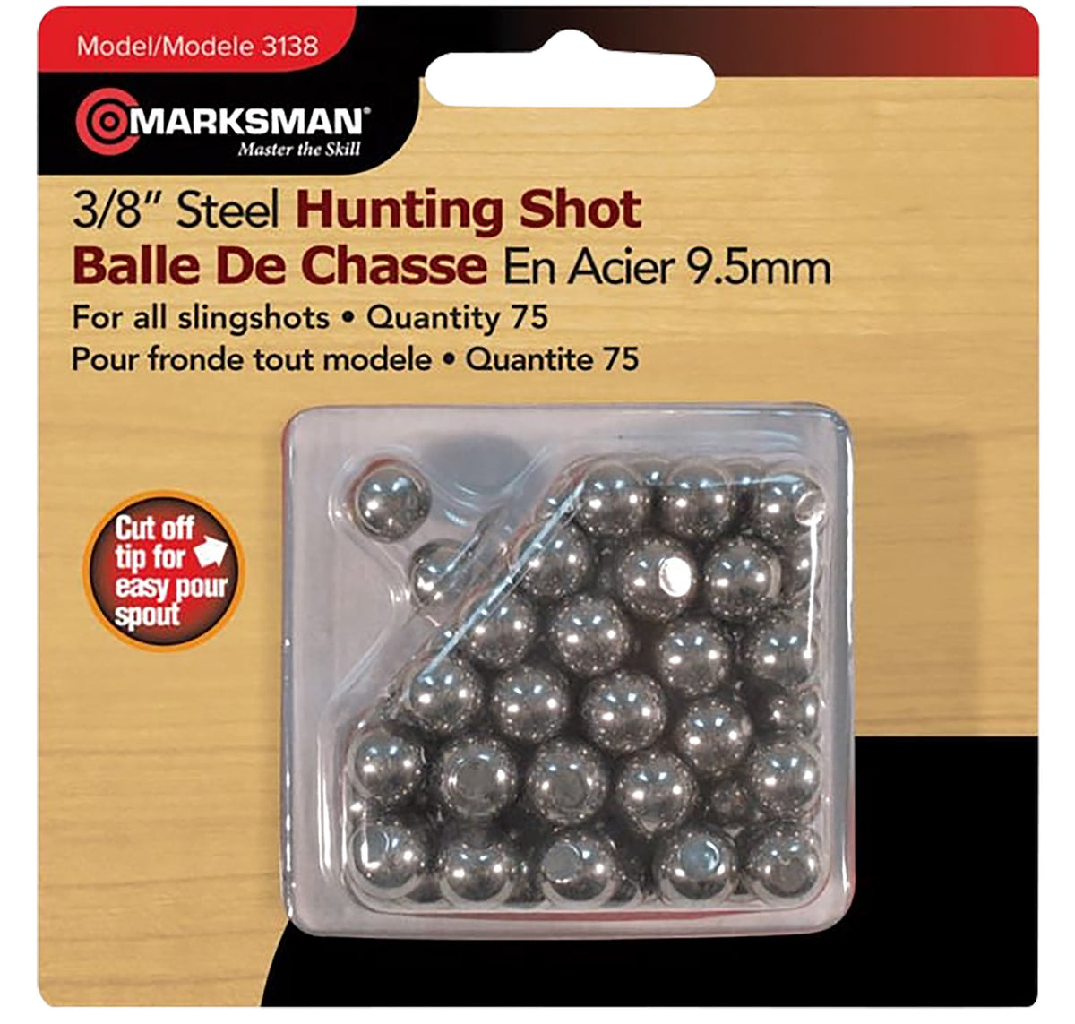 Marksman 3138 3/8 Inch Steel Slingshot Ammunition 250 Pack