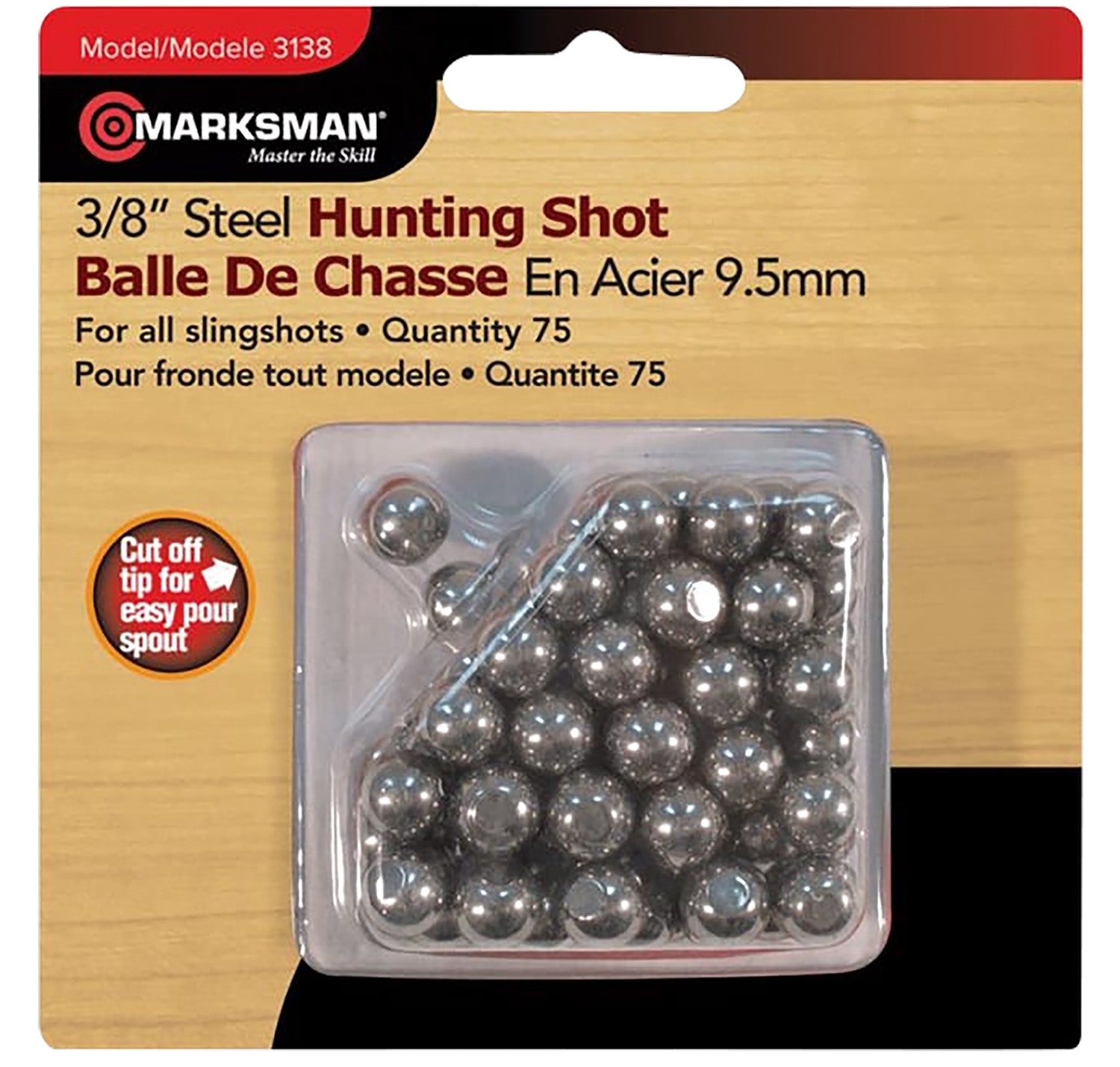 Marksman 3138 3/8 Inch Steel Slingshot Ammunition 250 Pack