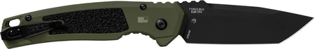 Kershaw Launch 16 Auto Tanto Folding Knife, 3.45" Black Cerakote CPM M4 Blade, Olive Aluminum Handle, Pocket Clip Included