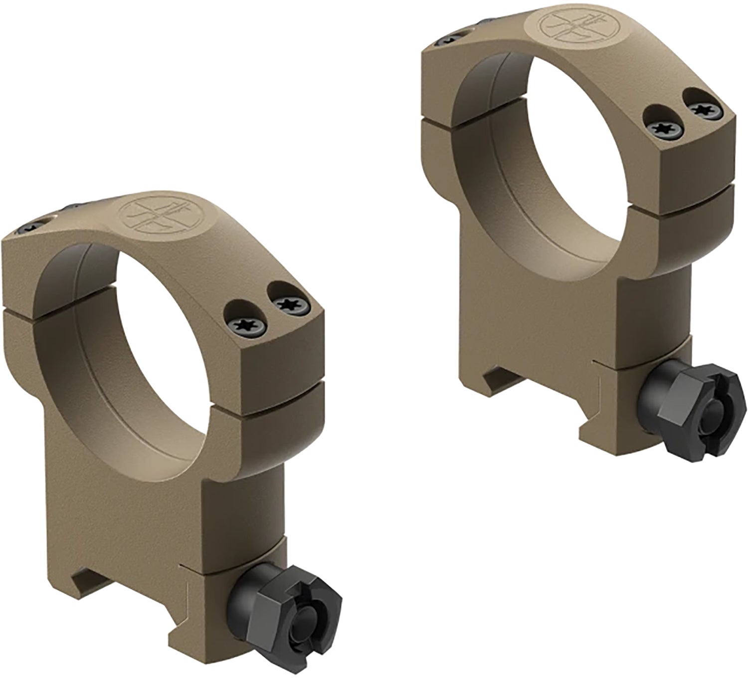 Leupold 185238 Mark 4 Flat Dark Earth Aluminum 35mm Tube Super High Scope Ring Mount
