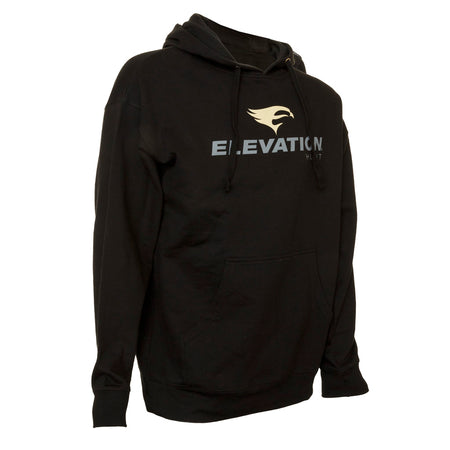 Elevation TOPO Hooded Sweatshirt Large Black Cotton/Poly Fleece