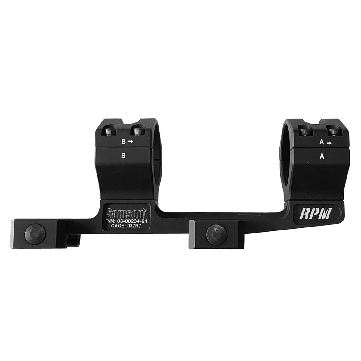 Samson 030023401 RPM 30mm Scope Mount and Ring Combo Matte Black 2" Offset