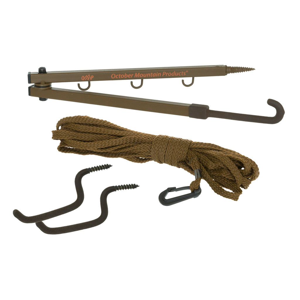 October Mountain Tree Accessory Set with Bow Hanger and Hooks Brown